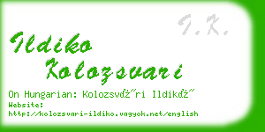 ildiko kolozsvari business card